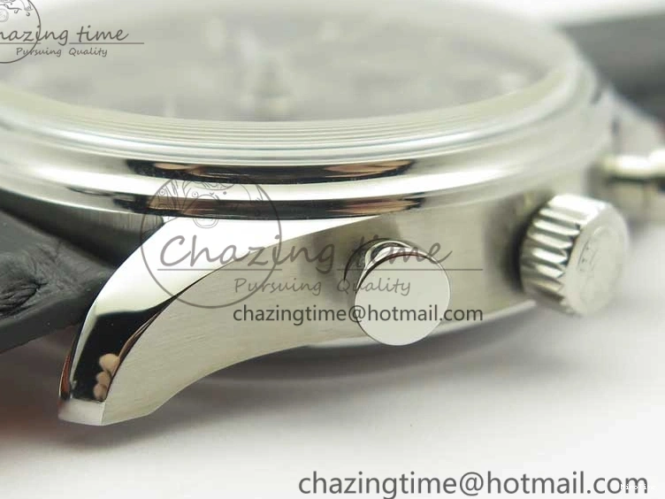 MIROTIME 0213 Portuguese Chrono SS ZF 1:1 Best Edition Gray Dial SS On Black Leather Strap A ZipUp 7215